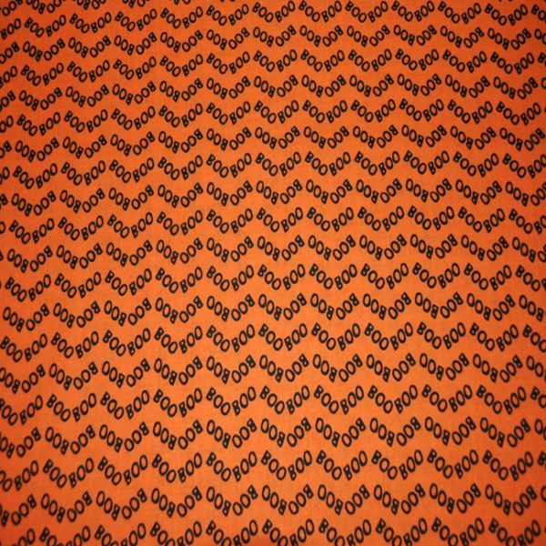 Cotton Fabric Halloween Boo Chevron