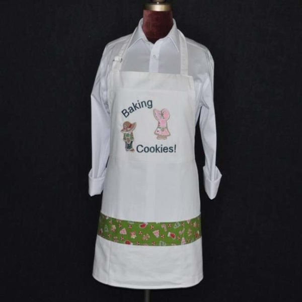 Adult Baking Cookies Embroidered Bib Apron