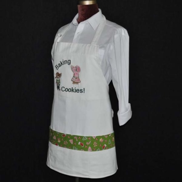 Adult Baking Cookies Embroidered Bib Apron - Image 2