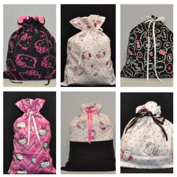 Hello Kitty Fabric Gift Bag Set of 6