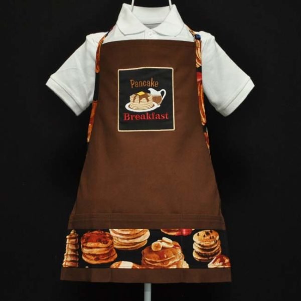 Kid's Embroidered Bib Apron Pancake Breakfast