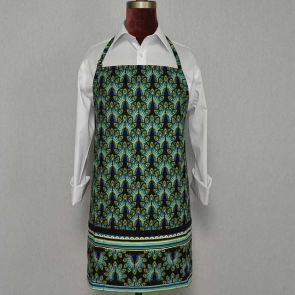 Adult Pretty Peacock Bib Apron