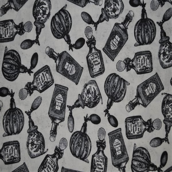 Vintage Perfume Bottles Cotton Fabric (BTY)