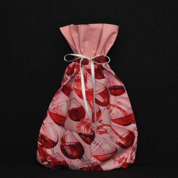 Wine Glasses Fabric Gift Bag Set of 2