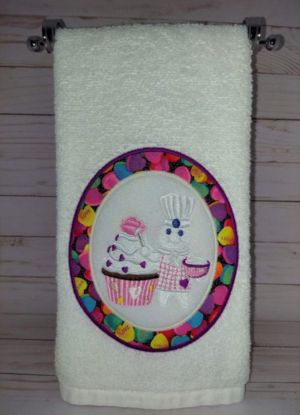 Pillsbury Doughboy Valentine's Day Cupcake Dish/Tea/Hand Towel ...