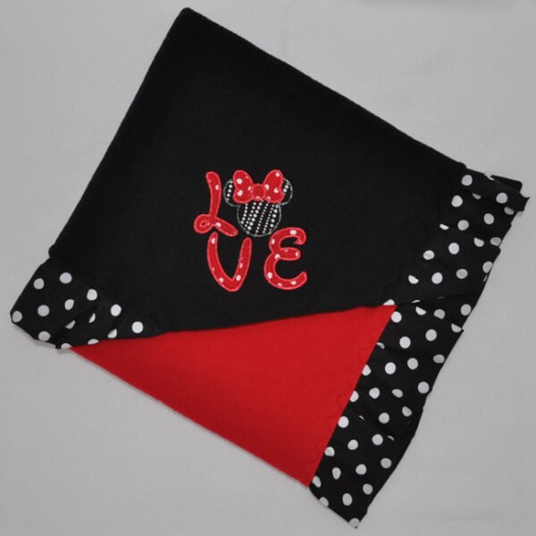 Fleece-Flannel Baby Blanket featuring Minnie Mouse Love - Image 2