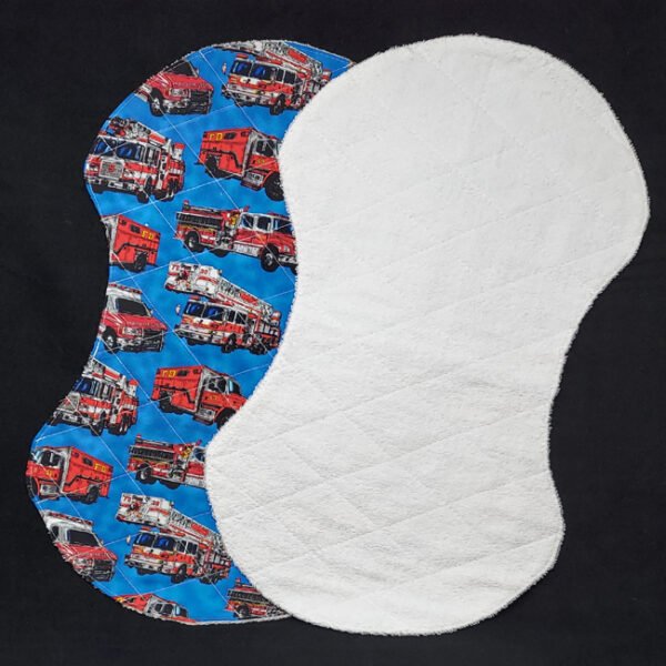 Fire Engine Baby Burp Cloths