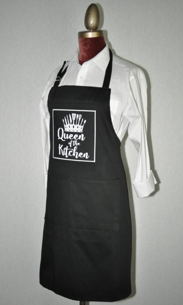 Adult Queen Of The Grill Bib Apron - Image 2