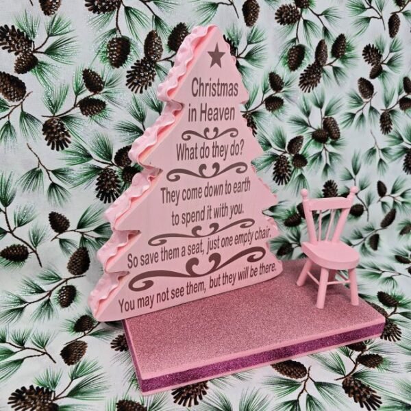 Christmas In Heaven Holiday Tree Memorial Décor - Pink - Image 2