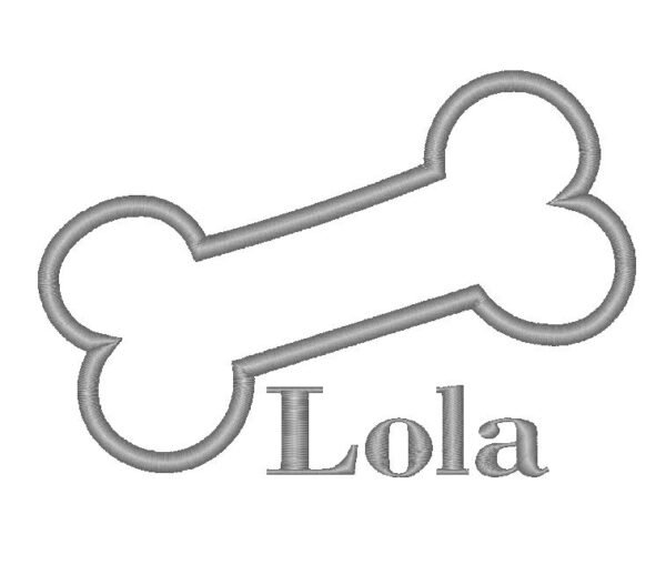 Personalized Pet Embroidered Towel Dog Bone Design