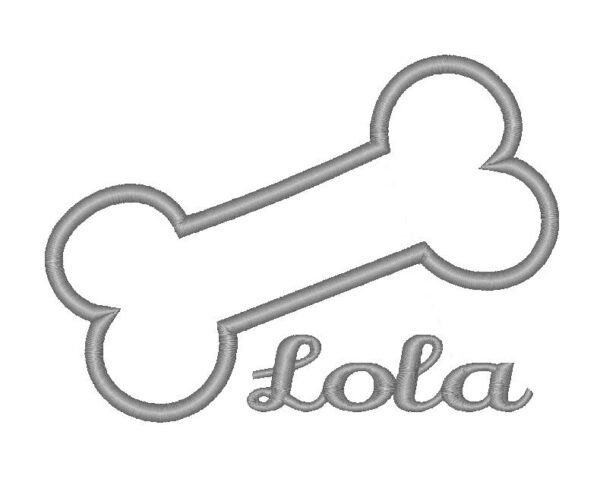 Personalized Pet Embroidered Towel Dog Bone Design - Image 2