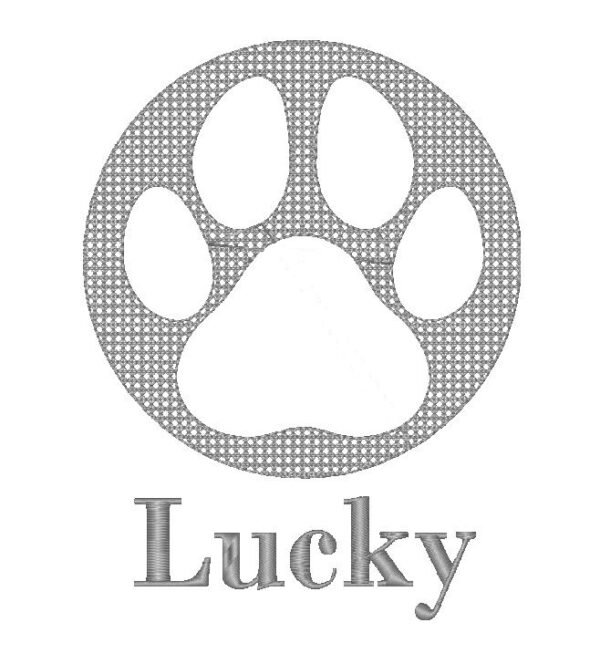 Personalized Pet Embroidered Towel Embossed Paw Design - Image 2