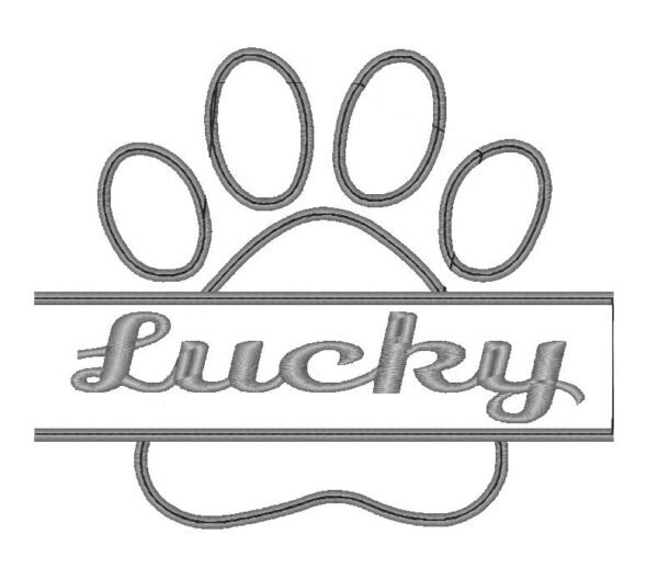 Personalized Pet Embroidered Towel Split Paw Design