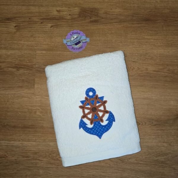 Applique Anchor - Personalized Kids Hooded Bath Towel