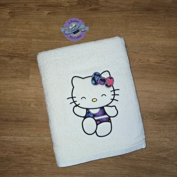 Applique Hello Kitty Bikini – Personalized Kids Hooded Bath Towel