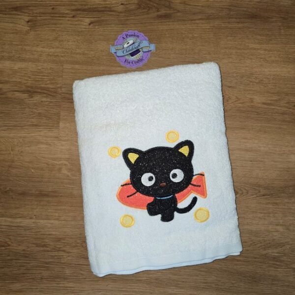 Applique Chococat Fish – Personalized Kids Hooded Bath Towel