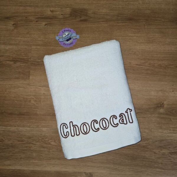Applique Chococat Bike – Personalized Kids Hooded Bath Towel - Image 4