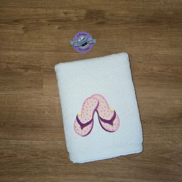Applique Flip Flops – Personalized Kids Hooded Bath Towel