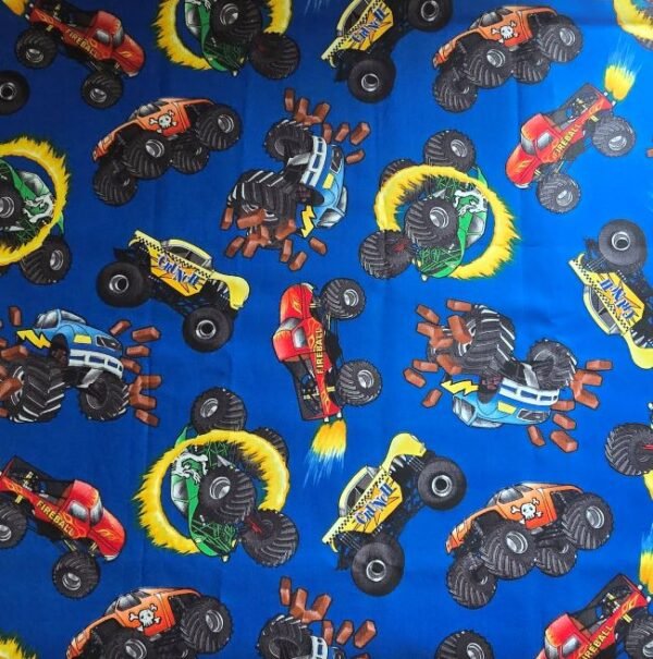Monster Trucks Cotton Fabric (BTY)