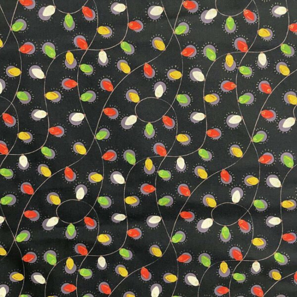 Vintage Lightbulb Swirls Cotton Fabric (BTY)