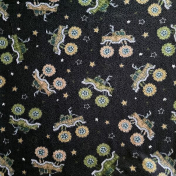 Anti-Pill Fleece Fabric Monster Trucks (BTY)