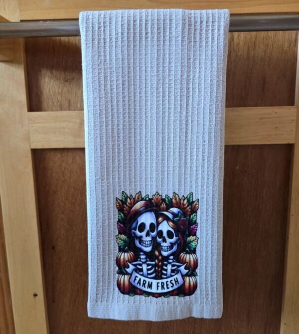 Summerween Set of 4 Tan Terry Cloth Dish Towels - Image 5