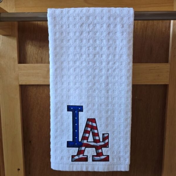 LA Dodgers Patriotic Logo Terry Cloth Dish Towel