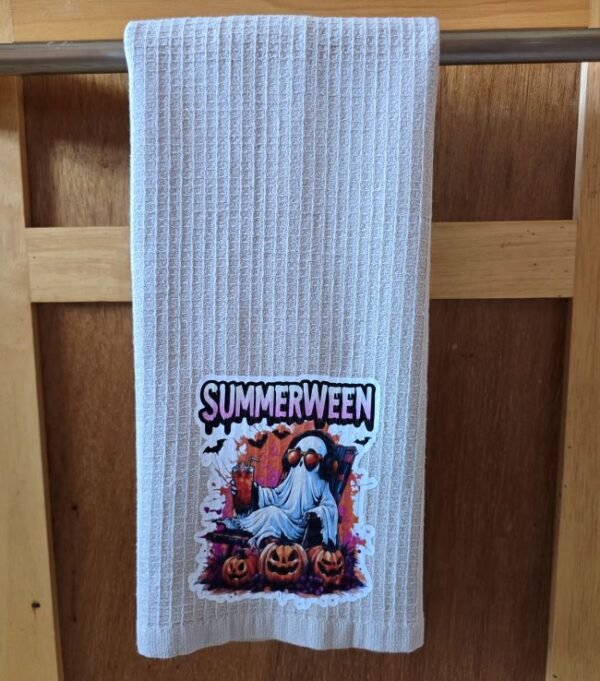 Summerween Set of 4 Tan Terry Cloth Dish Towels - Image 3