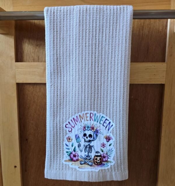 Summerween Set of 4 Tan Terry Cloth Dish Towels - Image 2