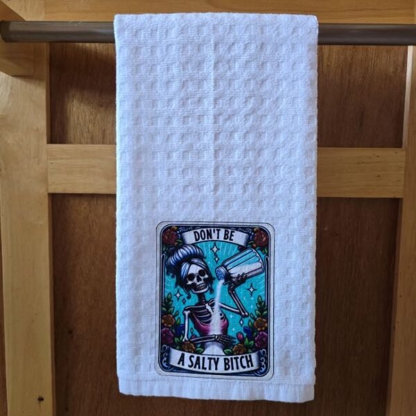 The "Salty Bitch" Tarot Card Terry Cloth Dish Towel