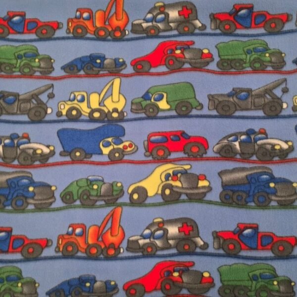 Toy Cars Polar Fleece Fabric OOP