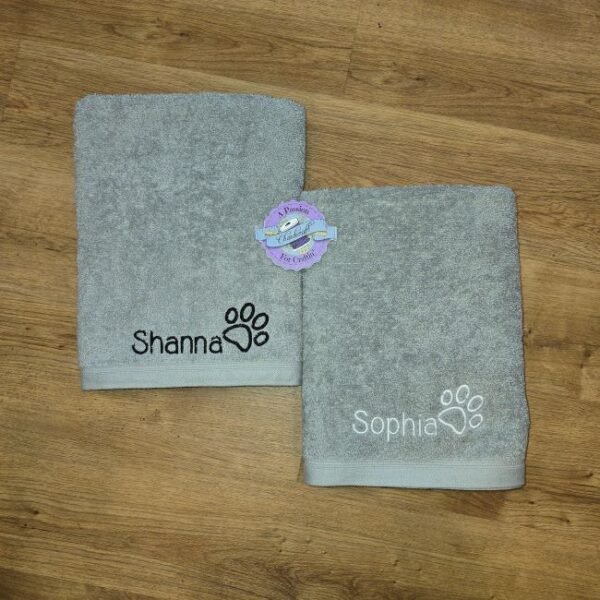 Custom Embroidered Pet Towels