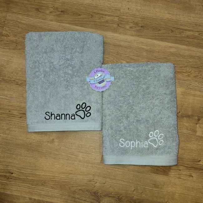 Custom Embroidered Pet Towels