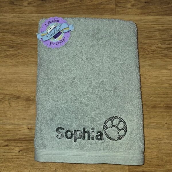 Personalized Embroidered Embossed Style Pet Bath Towels