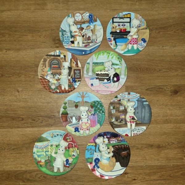 Pillsbury Doughboy 3D Plates (Lot of 8)
